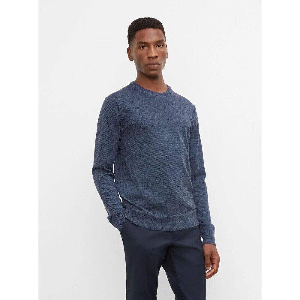 Bonobos Heathered Blue Slim Crewneck
